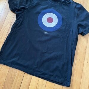 Ben Sherman Black Bullseye Target Graphic T-Shirt